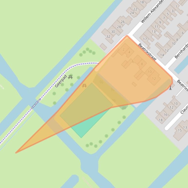 Kaart van postcodegebied 2855AN.