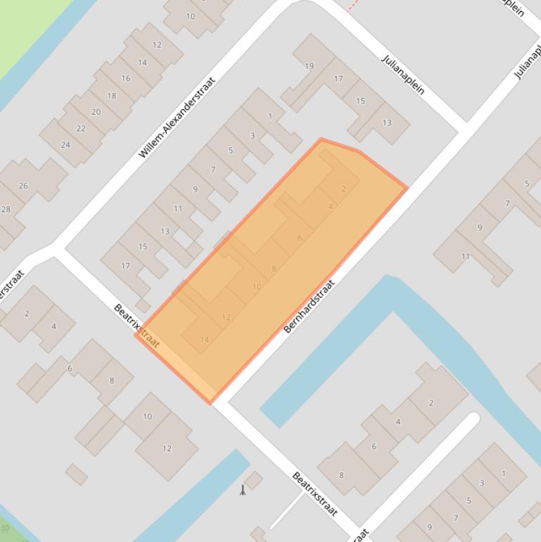 Kaart van postcodegebied 2855AP.