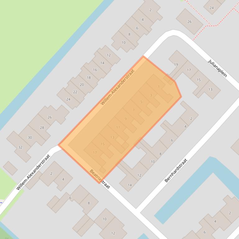 Kaart van postcodegebied 2855AR.