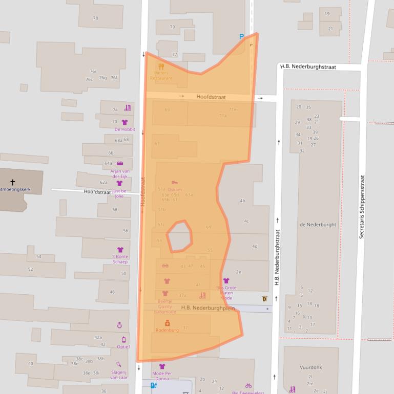 Kaart van postcodegebied 2861AL.