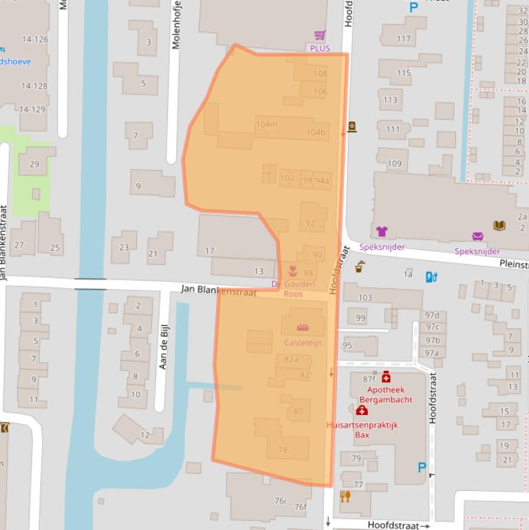 Kaart van postcodegebied 2861AS.