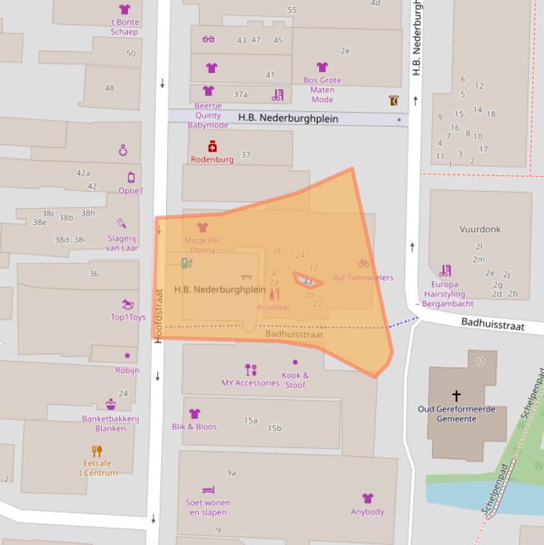 Kaart van postcodegebied 2861AV.