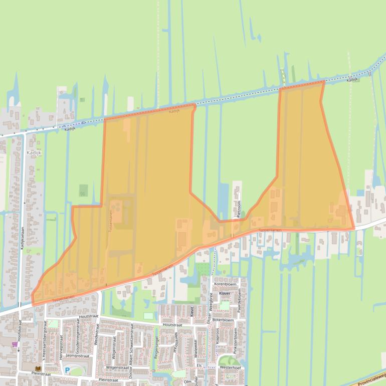 Kaart van postcodegebied 2861CD.