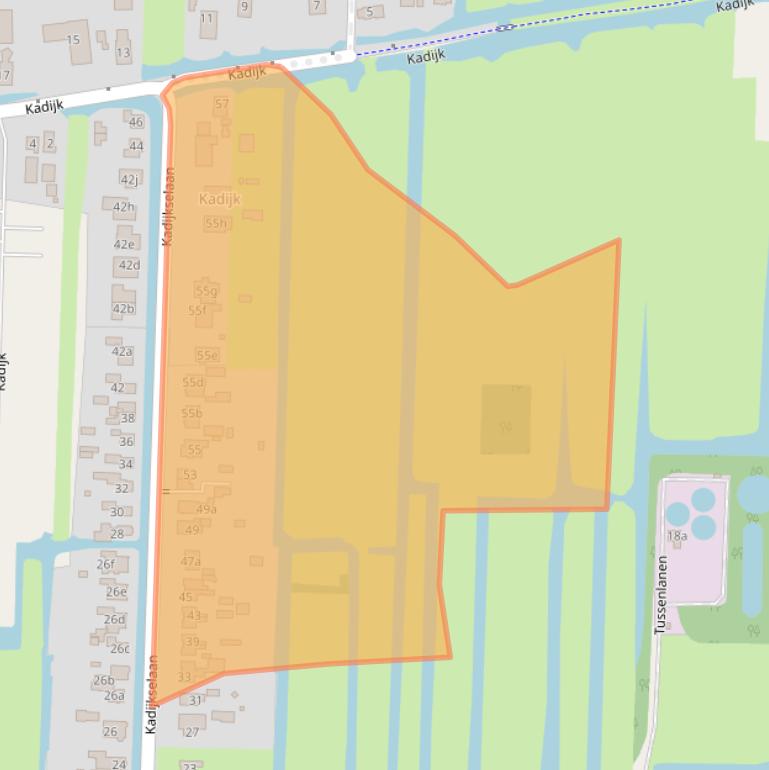 Kaart van postcodegebied 2861CH.