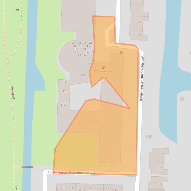 Kaart van postcodegebied 2861DA.