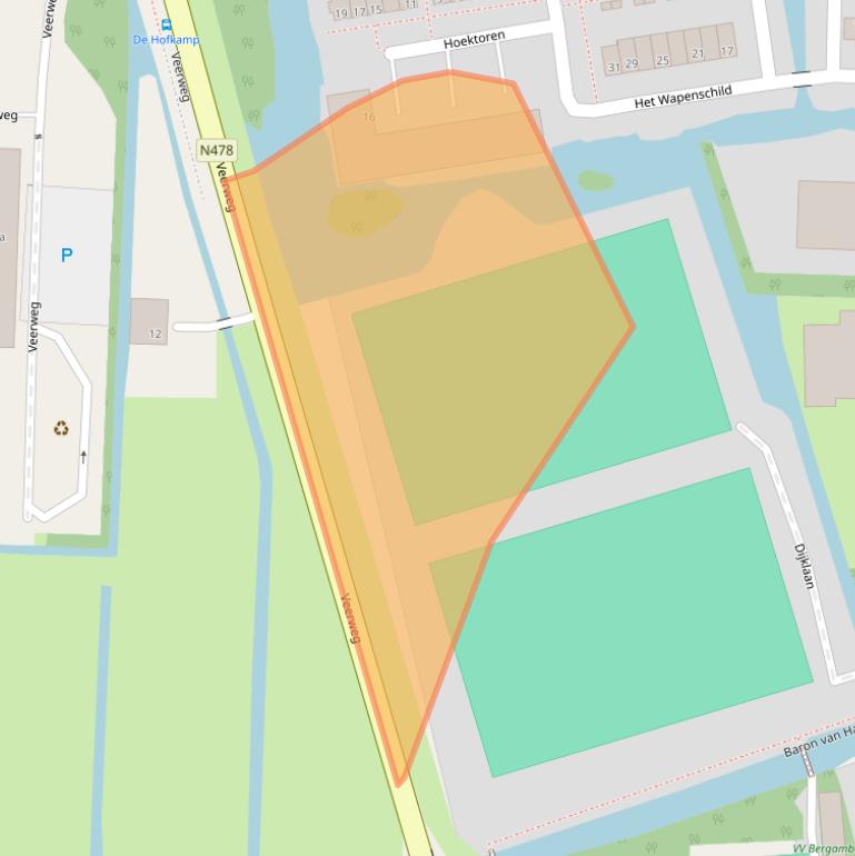 Kaart van postcodegebied 2861DL.