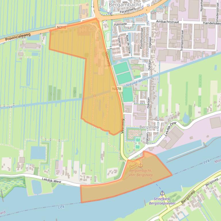 Kaart van postcodegebied 2861DS.