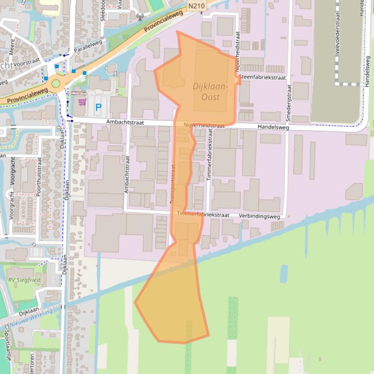 Kaart van postcodegebied 2861DZ.