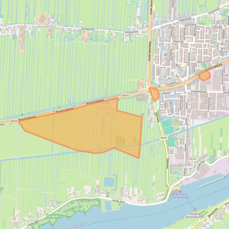 Kaart van postcodegebied 2861EB.