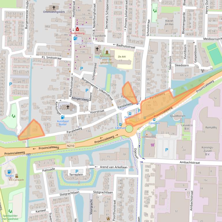 Kaart van postcodegebied 2861ED.