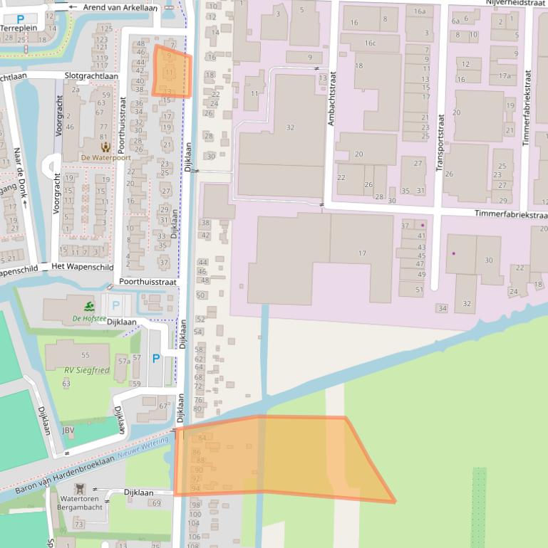 Kaart van postcodegebied 2861EH.