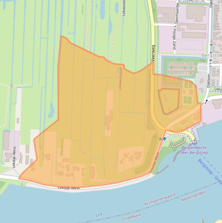 Kaart van postcodegebied 2861ER.