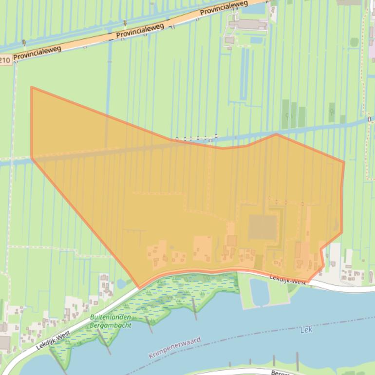 Kaart van postcodegebied 2861ES.