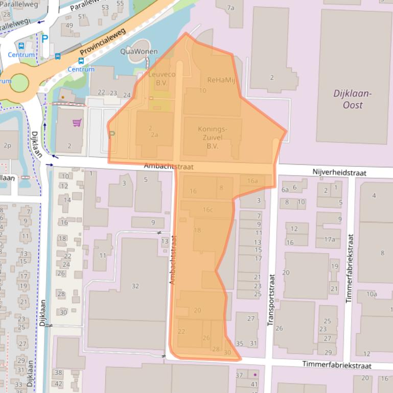 Kaart van postcodegebied 2861EX.