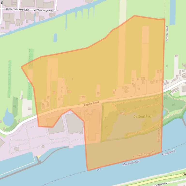 Kaart van postcodegebied 2861GB.