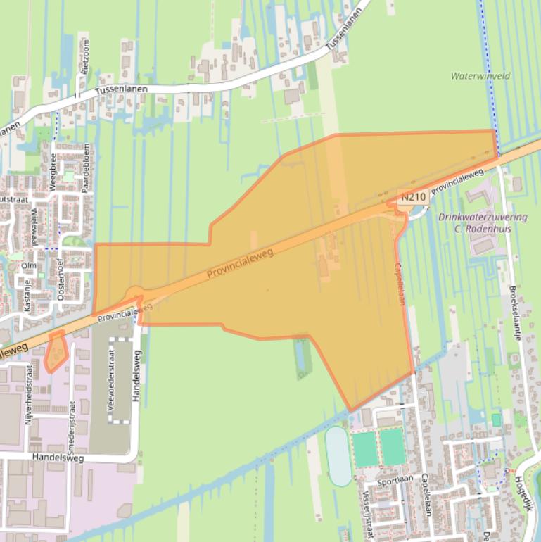 Kaart van postcodegebied 2861GH.