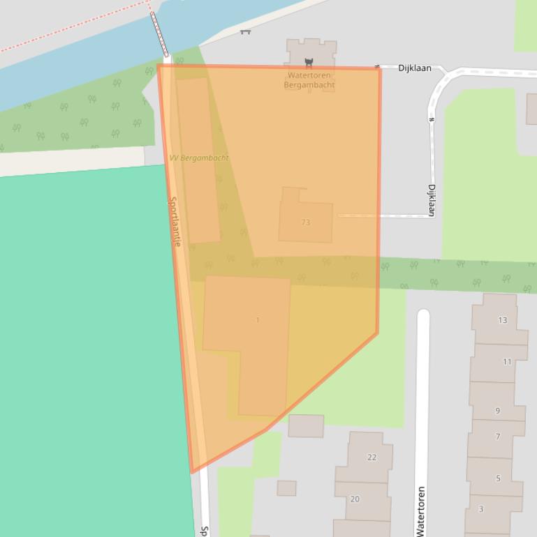 Kaart van postcodegebied 2861GJ.