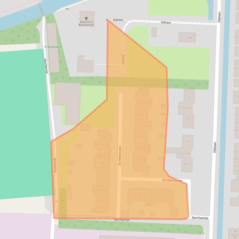 Kaart van postcodegebied 2861HA.