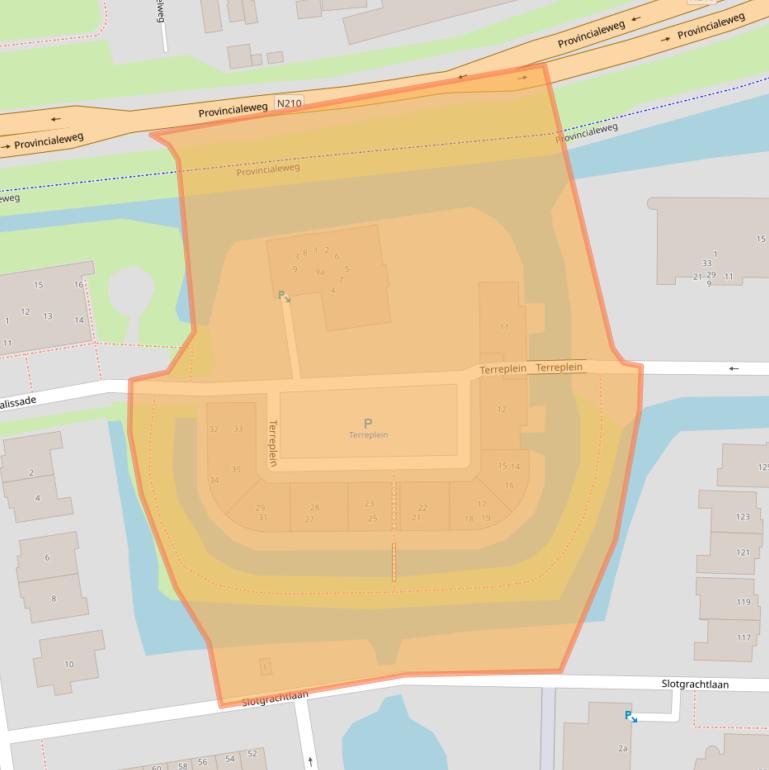 Kaart van postcodegebied 2861HB.