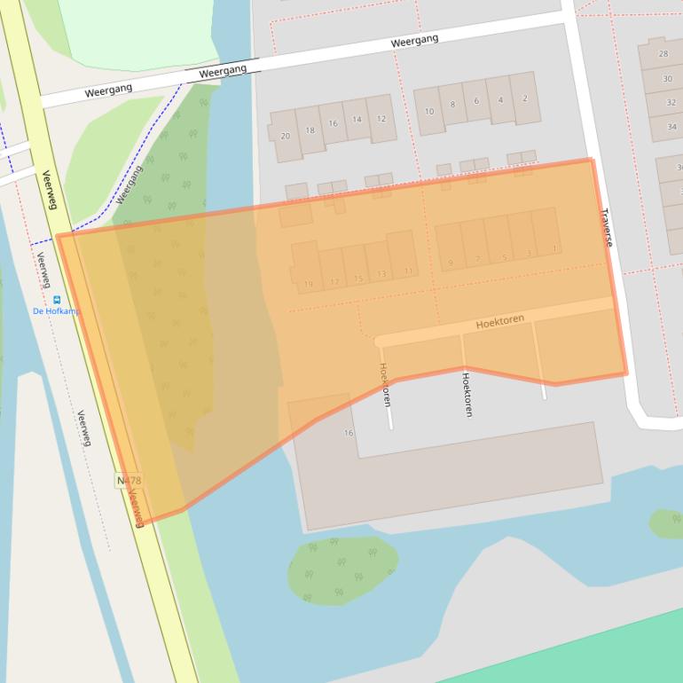 Kaart van postcodegebied 2861HJ.