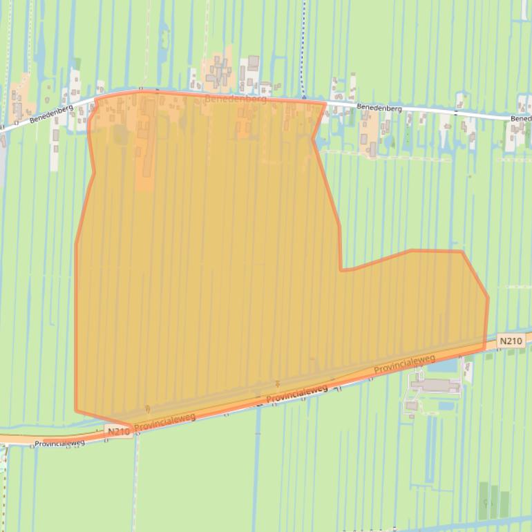Kaart van postcodegebied 2861LH.