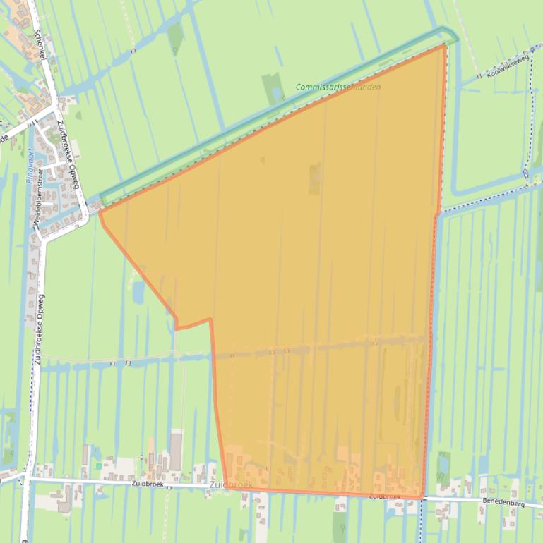 Kaart van postcodegebied 2861LK.