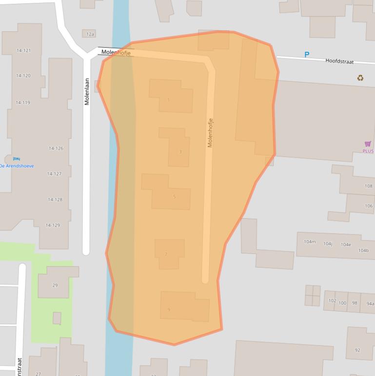 Kaart van postcodegebied 2861LN.