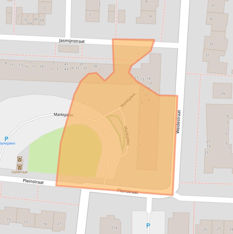 Kaart van postcodegebied 2861SE.