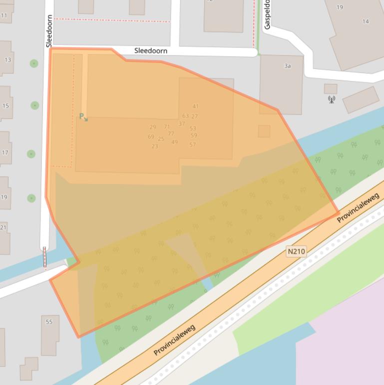 Kaart van postcodegebied 2861SK.