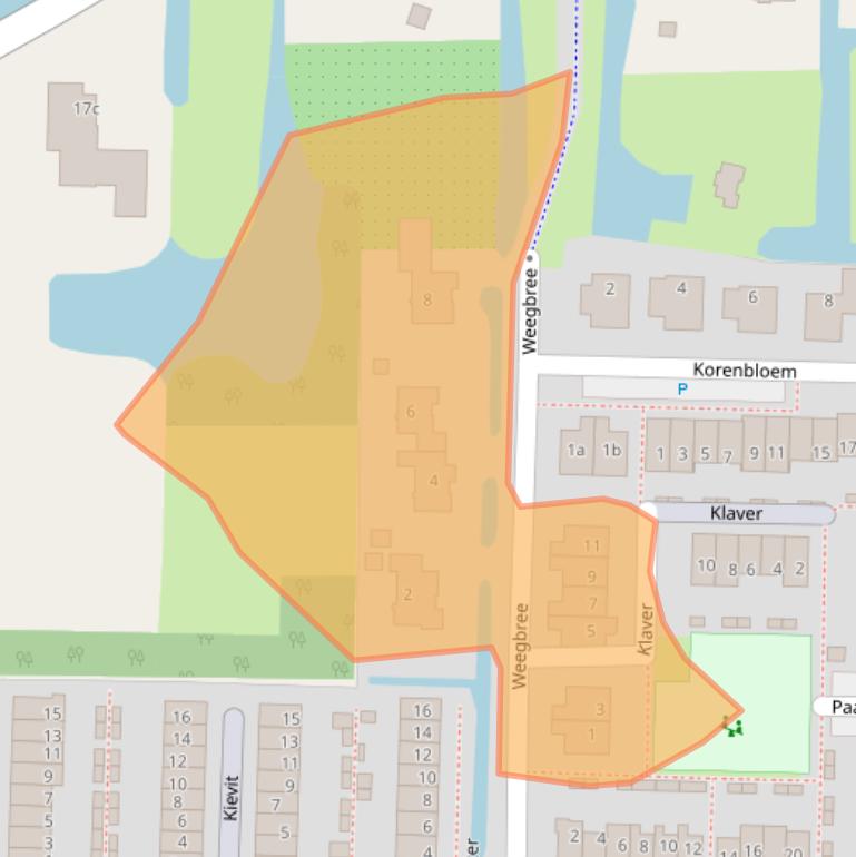 Kaart van postcodegebied 2861SM.