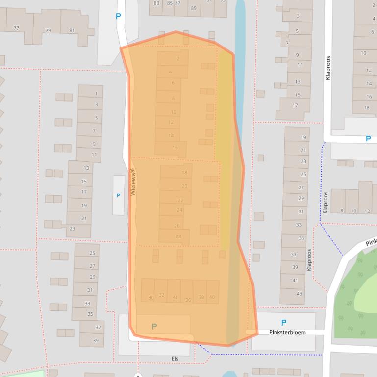 Kaart van postcodegebied 2861SZ.