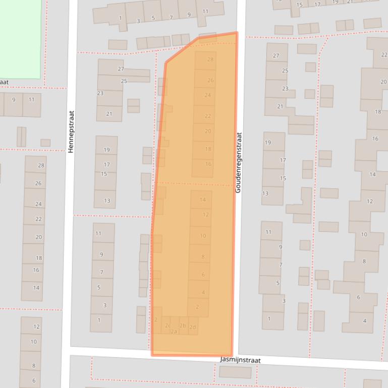 Kaart van postcodegebied 2861TK.