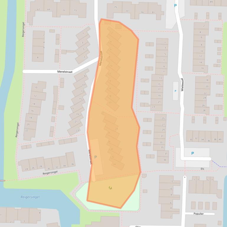 Kaart van postcodegebied 2861TW.
