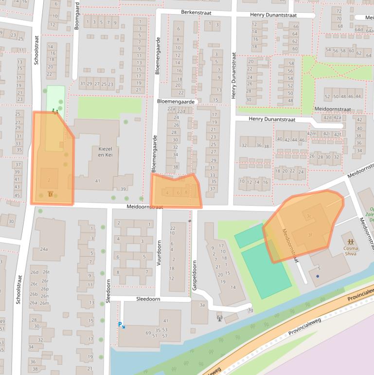 Kaart van postcodegebied 2861VH.
