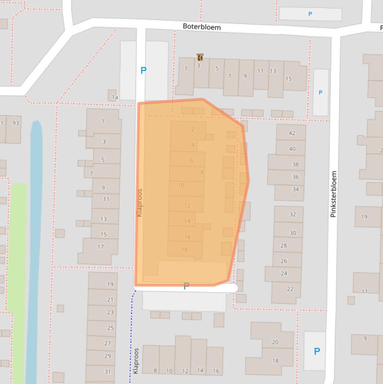 Kaart van postcodegebied 2861WL.