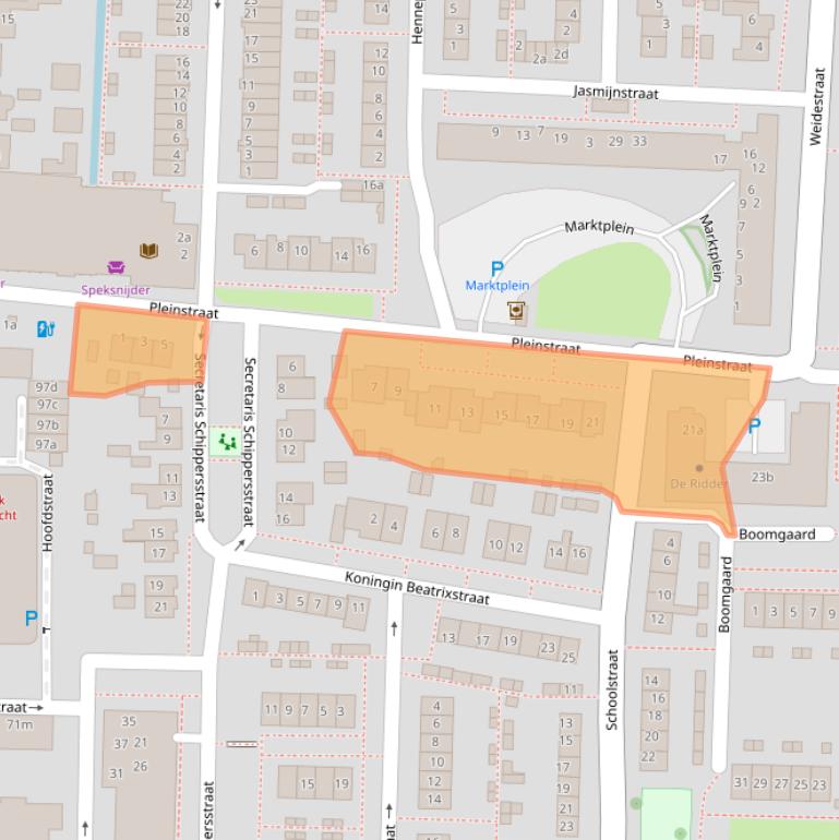 Kaart van postcodegebied 2861XE.