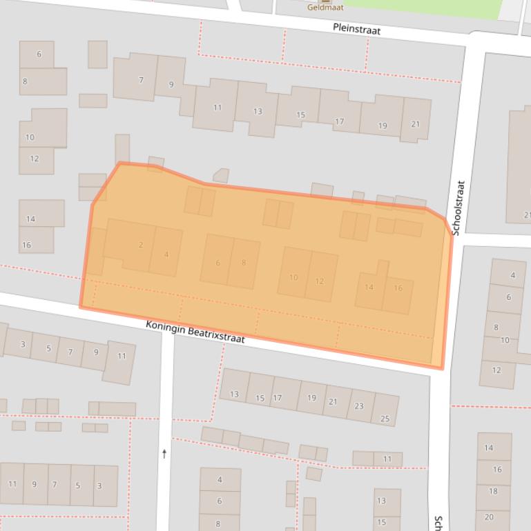 Kaart van postcodegebied 2861XK.