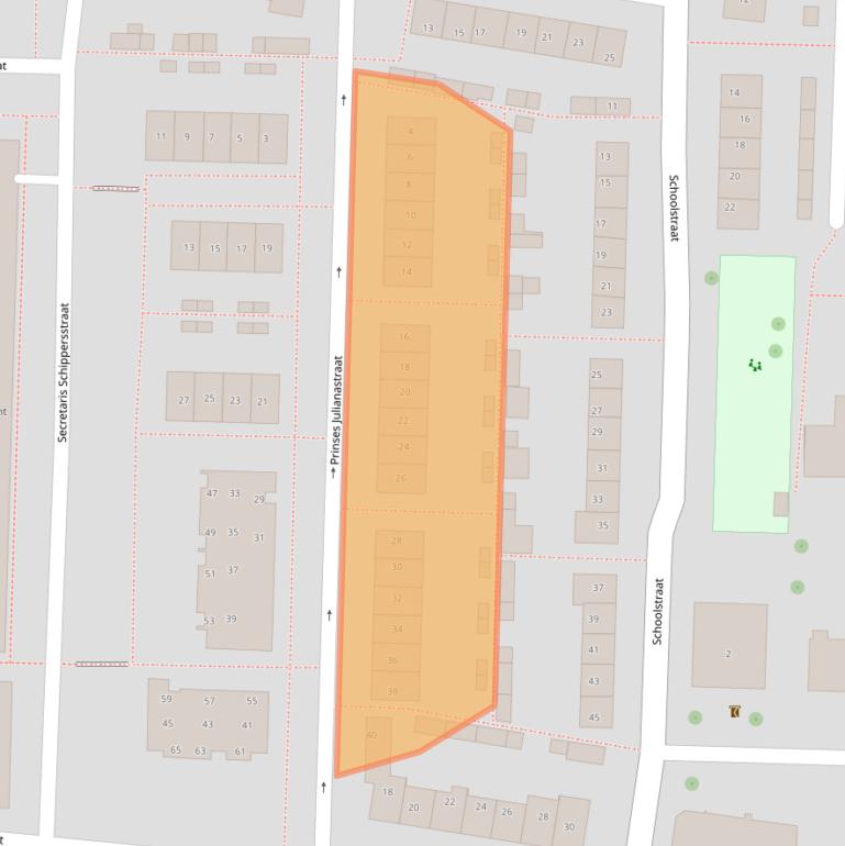 Kaart van postcodegebied 2861XM.