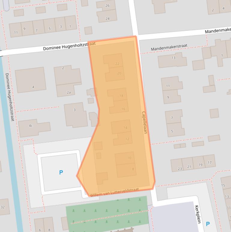 Kaart van postcodegebied 2865AC.