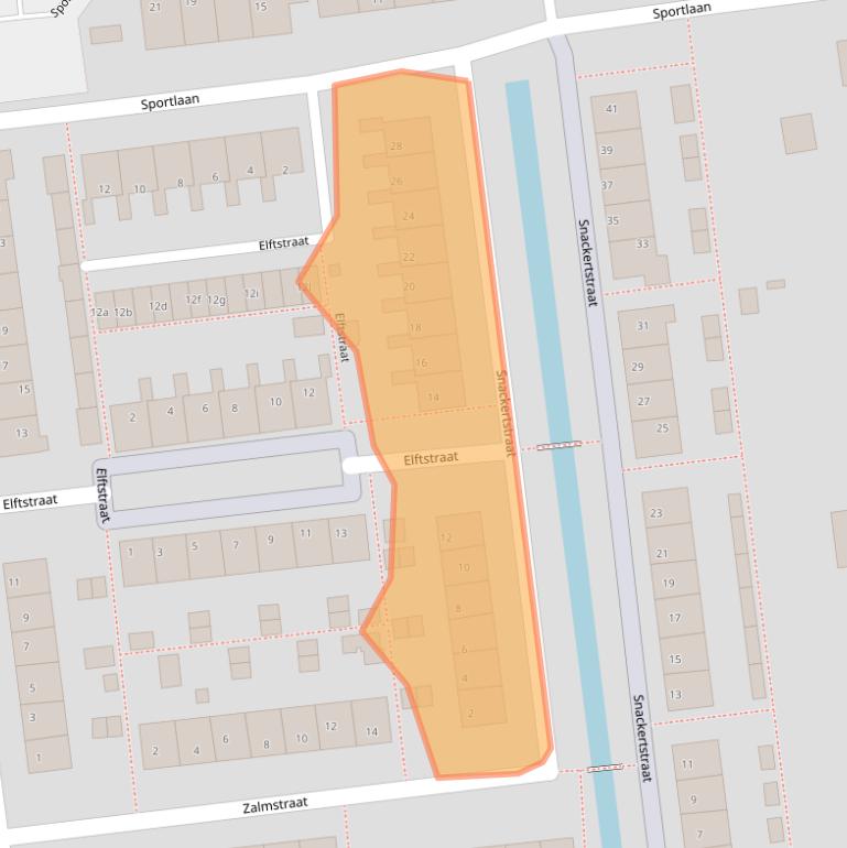 Kaart van postcodegebied 2865AK.