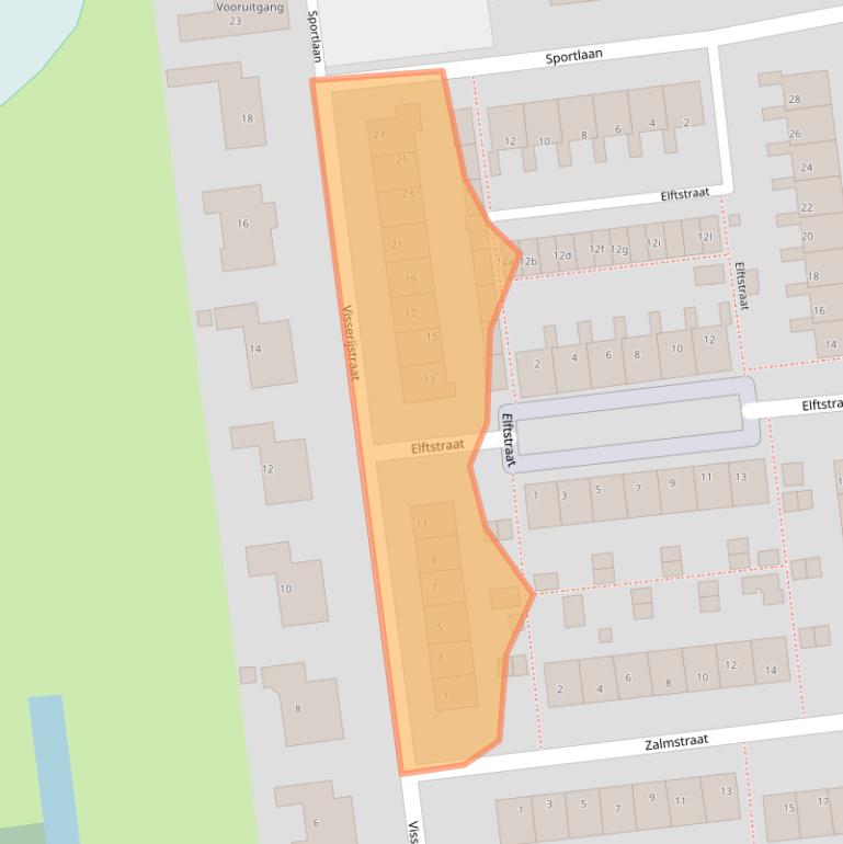 Kaart van postcodegebied 2865AL.