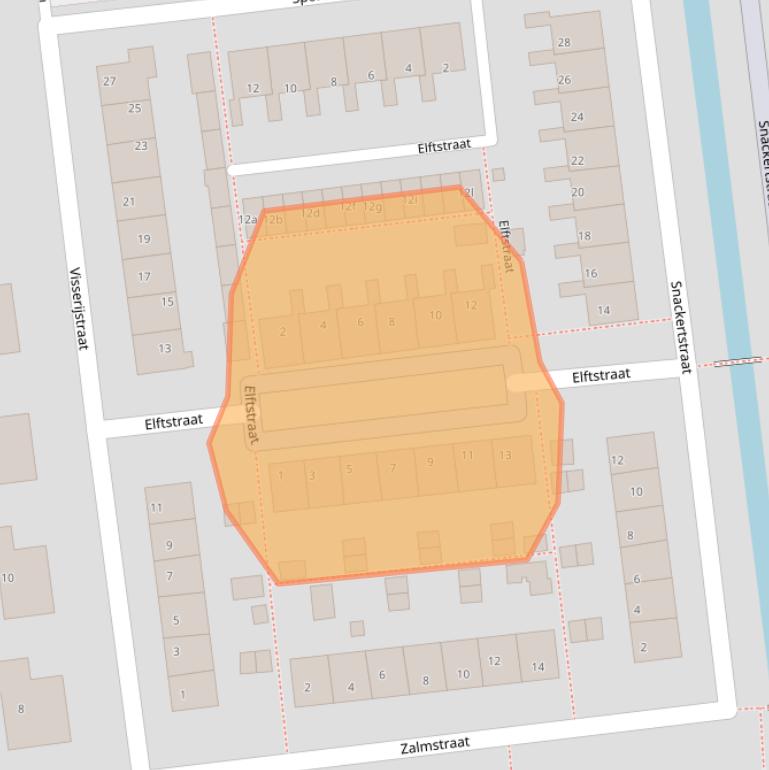 Kaart van postcodegebied 2865AN.