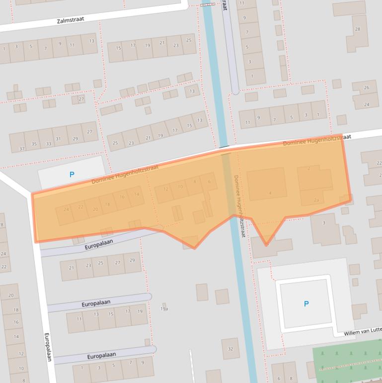 Kaart van postcodegebied 2865AS.