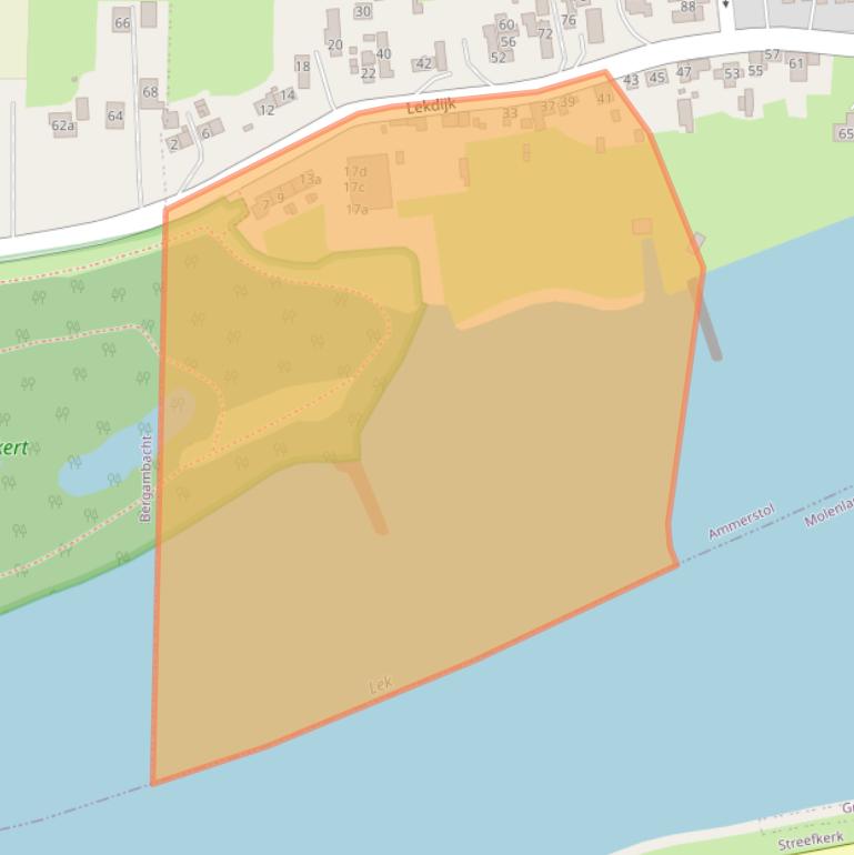 Kaart van postcodegebied 2865LA.