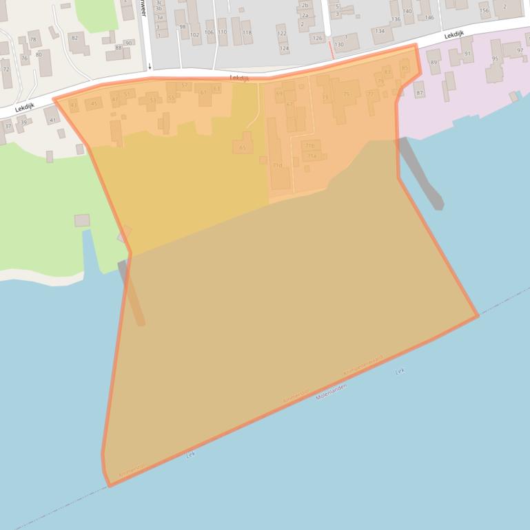 Kaart van postcodegebied 2865LB.