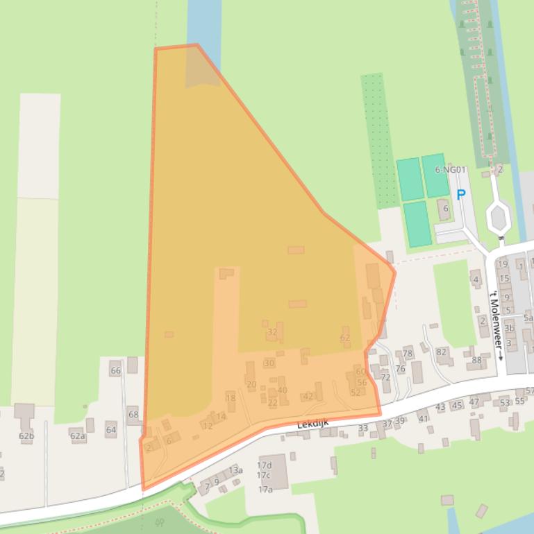 Kaart van postcodegebied 2865LD.