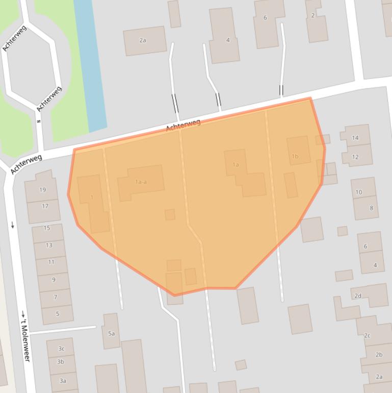 Kaart van postcodegebied 2865XA.