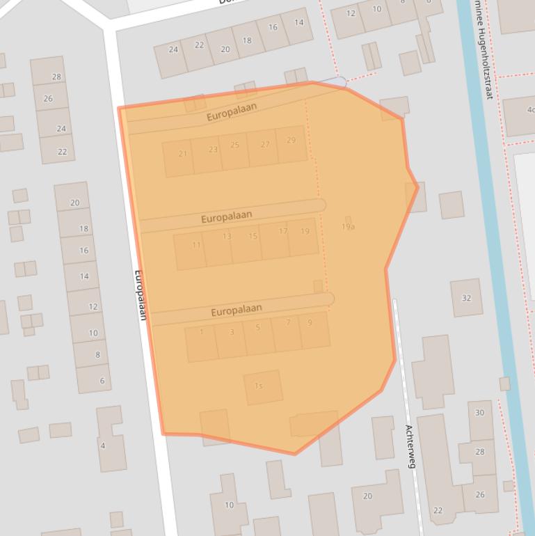 Kaart van postcodegebied 2865XJ.