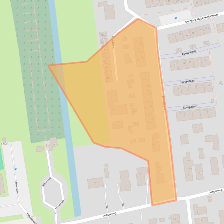 Kaart van postcodegebied 2865XK.