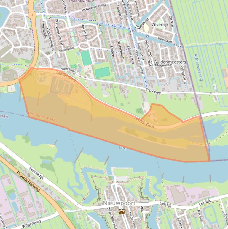 Kaart van postcodegebied 2871AD.